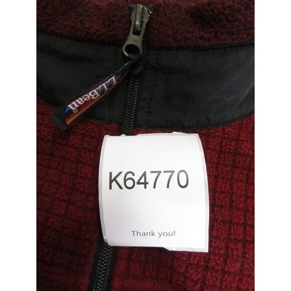 VINTAGE LL Bean Jacket Large Grid Fleece Hiking Full Zip Outdoor 90s Y2K - Picture 12 of 12